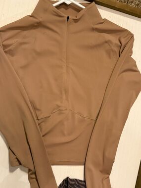Varley Long Sleeve Bodysuit in Camel